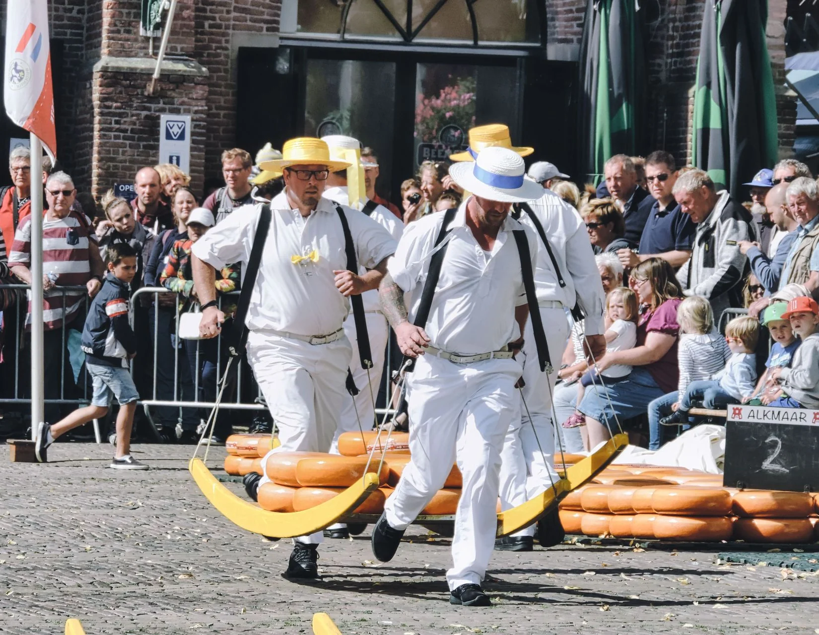 Traditional cheese market in Alkmaar