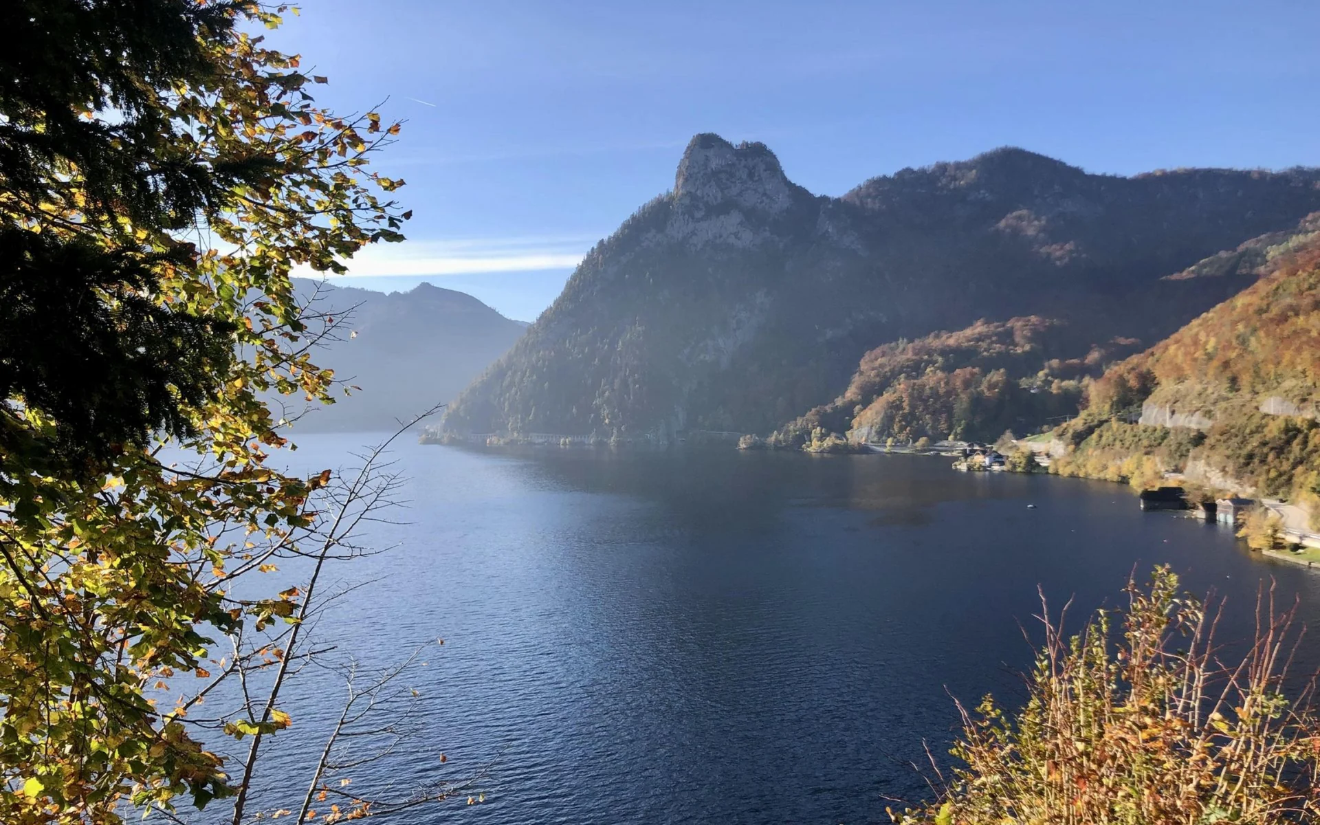 Alpine lake and mountains in Austria