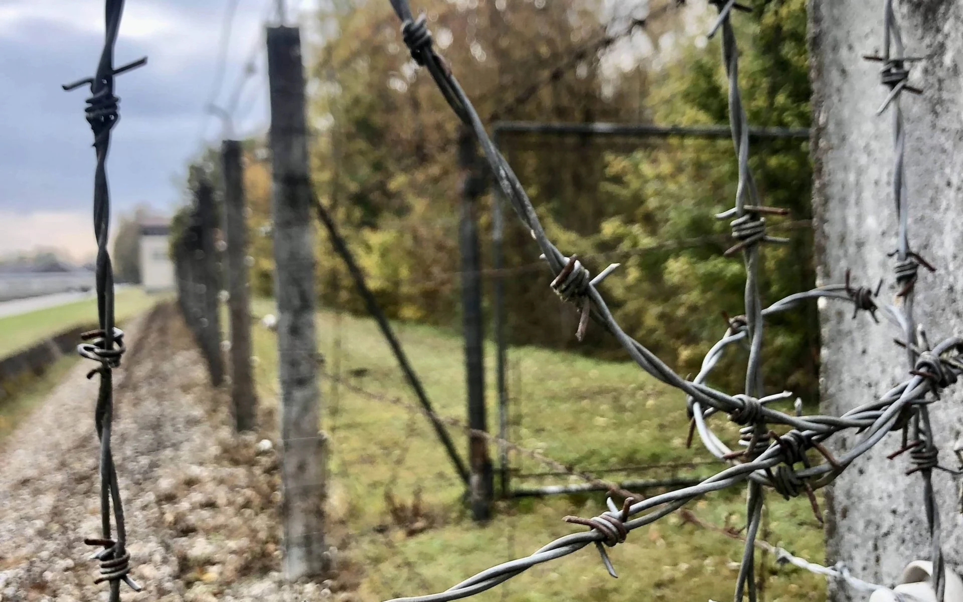 Barbed wire at Dachau