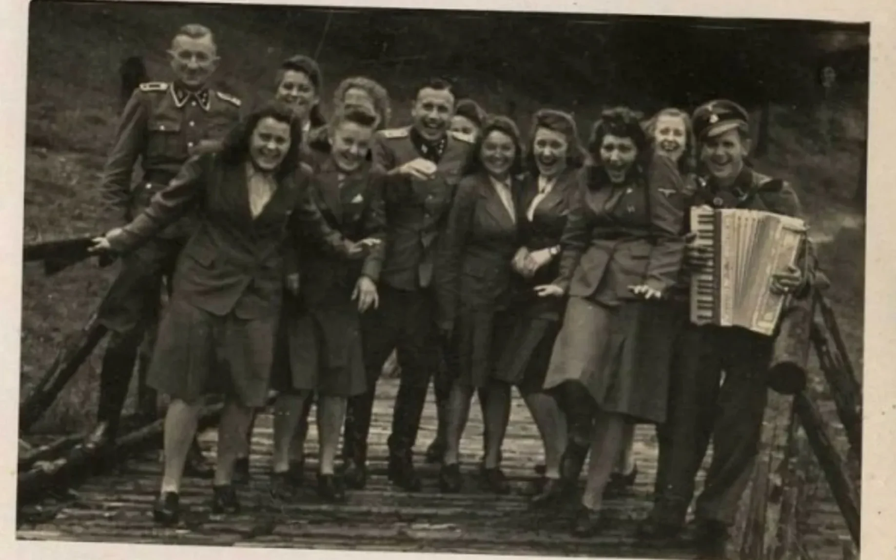 Historical group photograph from the war years
